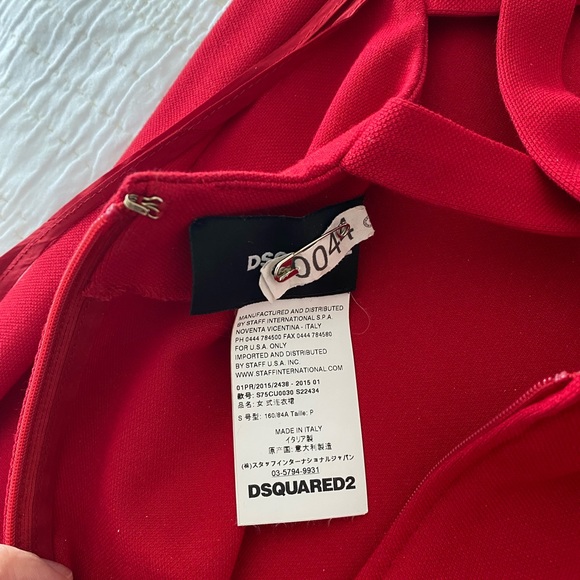 Gorgeous Dsquared red midi dress. - Picture 5 of 7